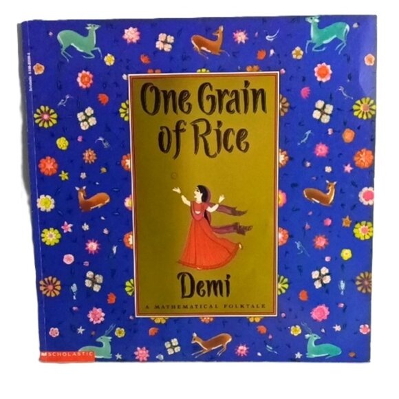 Vtge HCBook One Grain of Rice: A Mathematical Folktale by Demi Scholastic 1997 - Picture 1 of 6